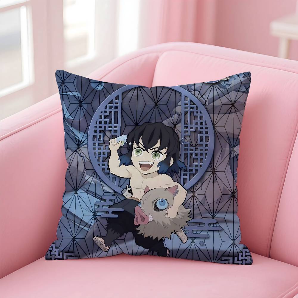 Anime Dämonen-S-Schlächter K-Kimetsu Kissenbezug Musterdruck Kissenbezug Wohnzimmer Sofa Kissenbezug Schlafzimmer Zimmerdekor