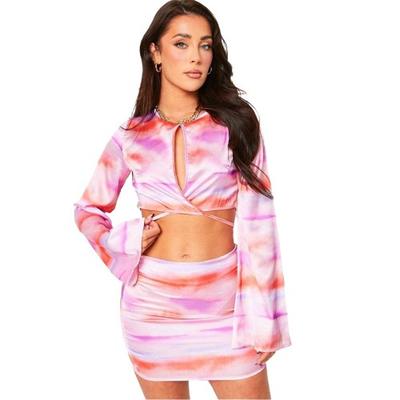 Missy Empire Womens/Ladies Abstract Satin Crop Top