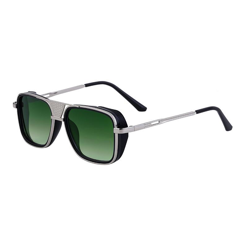 JYL TS Men s Retro Punk Square - Trendy Fashion Sun Protection Shades JD-2394 c-884 тил зеленый