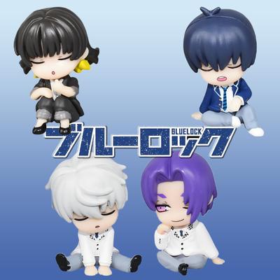 Schlaf Q-Version Blue Lock GK 5cm Anime Figur Isagi Yoichi Bachira Meguru Schulter an Schulter Kawaii Modell Statue Kinderspielzeug Geschenk