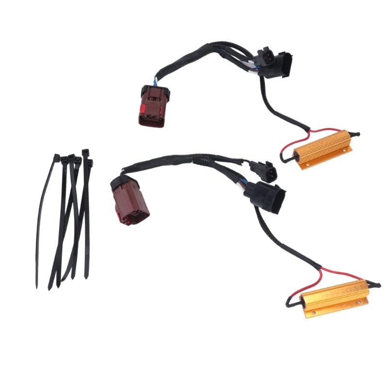 LED Tail Light Wiring Adapter for 2009-2018 1500 2500 3500 with Attached End Fittings and Two Finned Modules, Built to Link Existing Halogen Tail