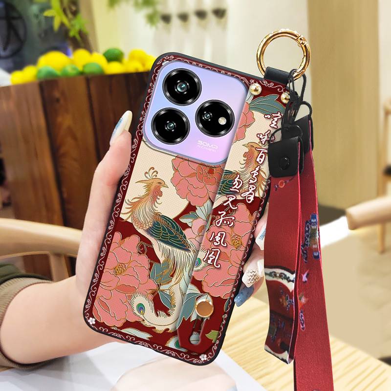 Back Cover For Mom Phone Case For ZTE Blade V60 Design/Axon 60 Lite Wrist Strap Wristband Anti-dust Phone Holder Lanyard