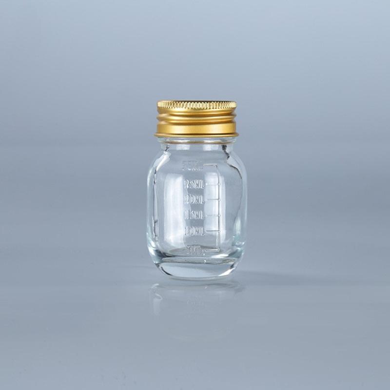 30Ml Small Glass Bottle With Lid, Medicine Bottle, Powder Capsule Bottle, Glass Bottle