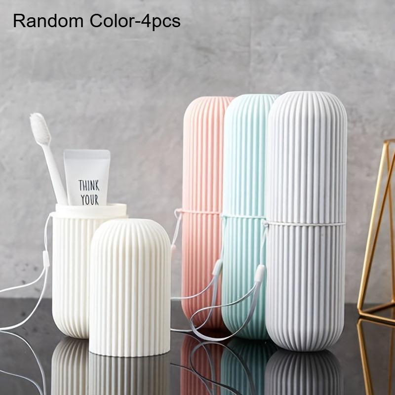 

4pcs Travel Toothbrush Case Multiple Colors Portable And Travel Camping And Home Use Travel Toothbrush Holder for 1/4 Brush