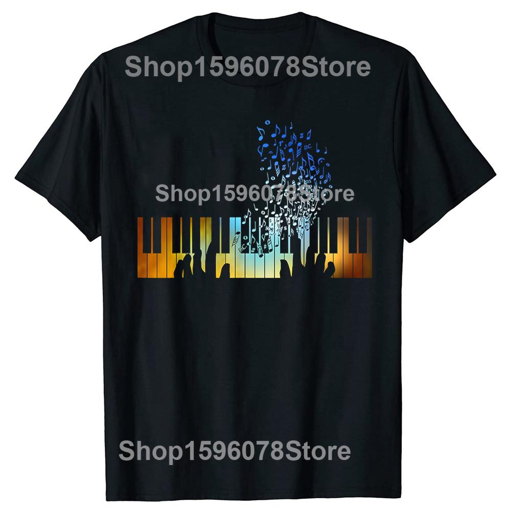 Funny Piano Keyboard Pianist 100 Cotton Tshirts Men Womens Fashion Casual Tshirt Loose Oversized Streetwear T Shirt