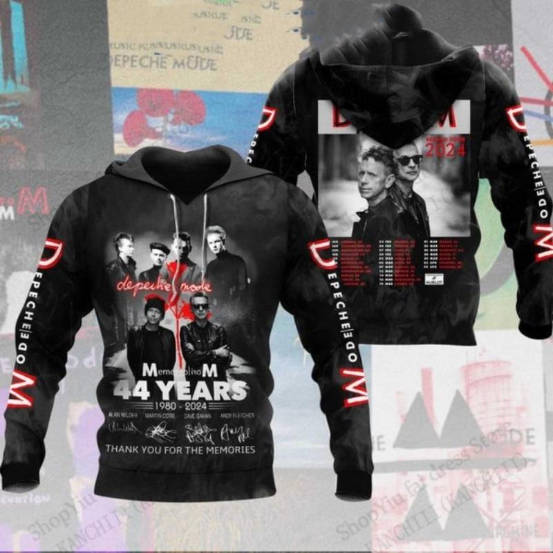 Vintage Rockové Album Mikiny S Kapucí Mikina Depeche Mode Kapela 3D Potisk Mikina Pánské Dámské Módní Ležérní Oblečení Sportovní Tepláková Souprava Nové