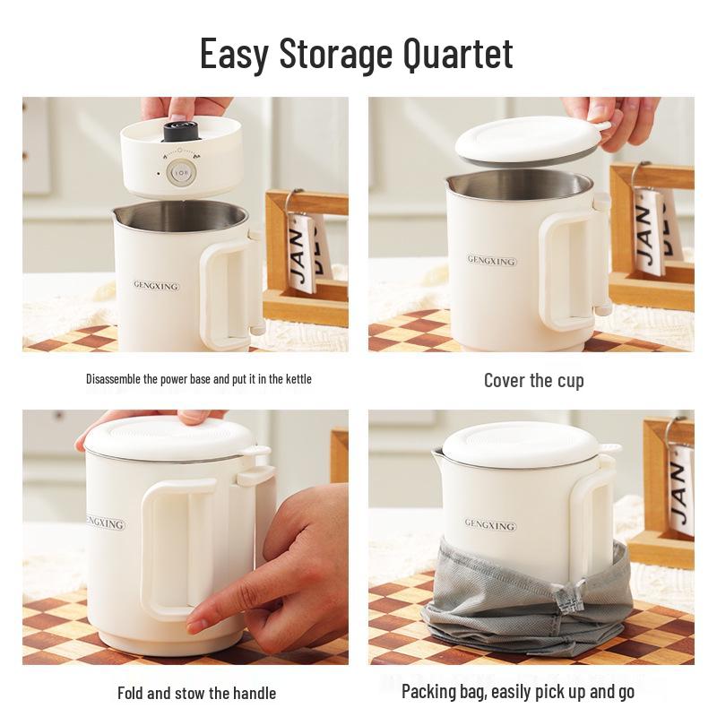 316 Stainless Steel Foldable Electric Travel Kettle - Portable Mini Boiler for Outdoor Use