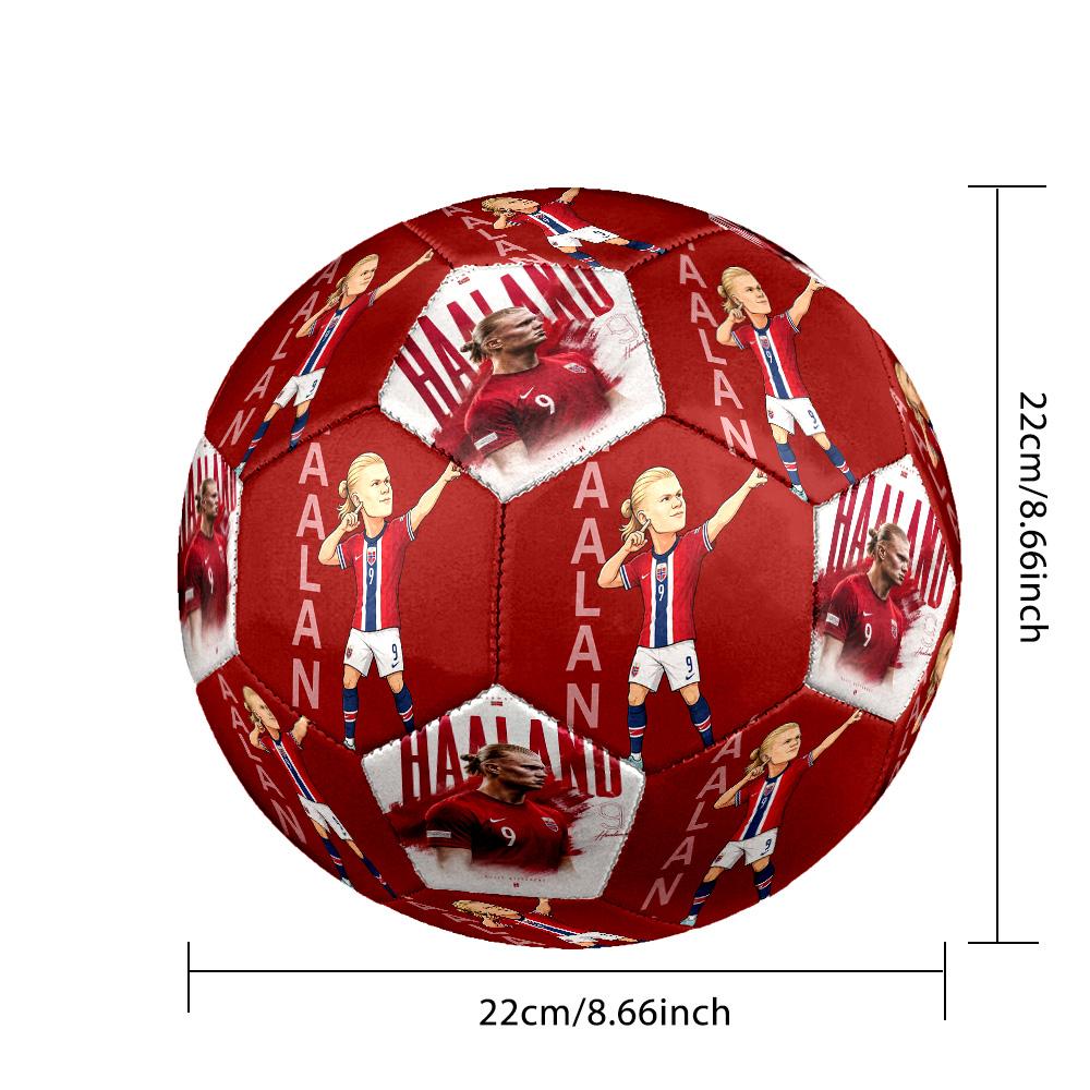 Haaland Soccer Player Illustration Soccer Ball Size 5 Football Machinestitched Indooroutdoor Training And Matches Surprise Collection Gift