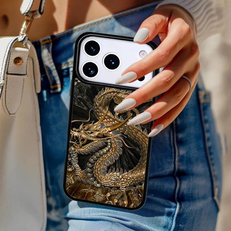 Asian Chinese Dragon soft Phone Case For iPhone 17 Air 14 15 13 12 Max Cover For Apple 14 15 16 16e 11 Pro Max Plus Coque
