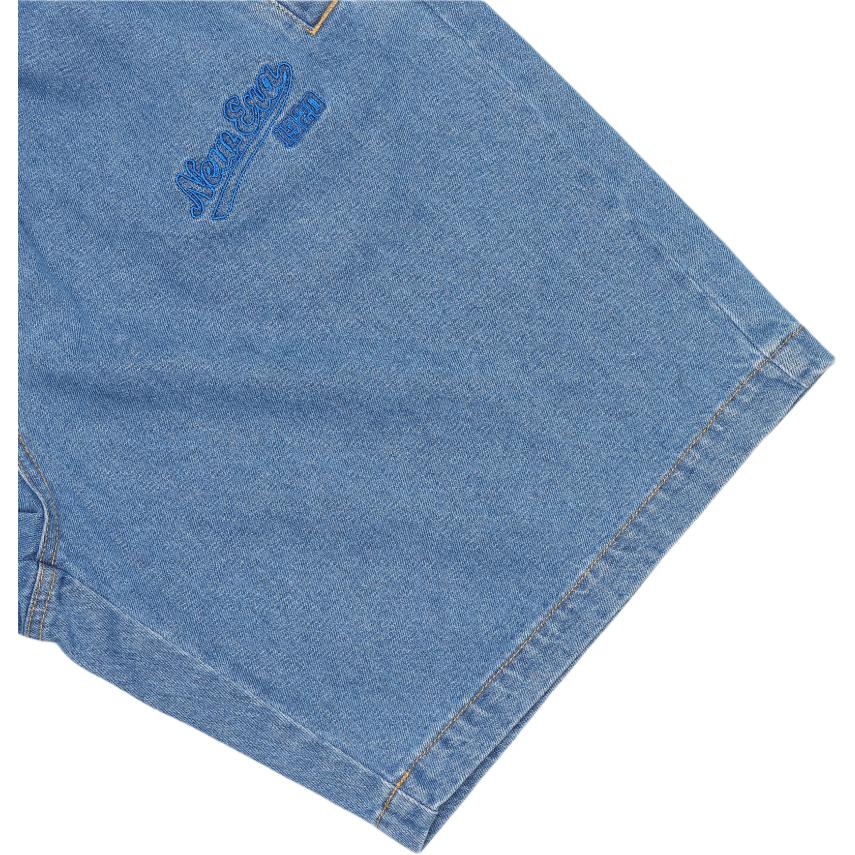 New Era FW25 Embroidered Logo Pattern Denim Shorts Unisex shorts 14529153