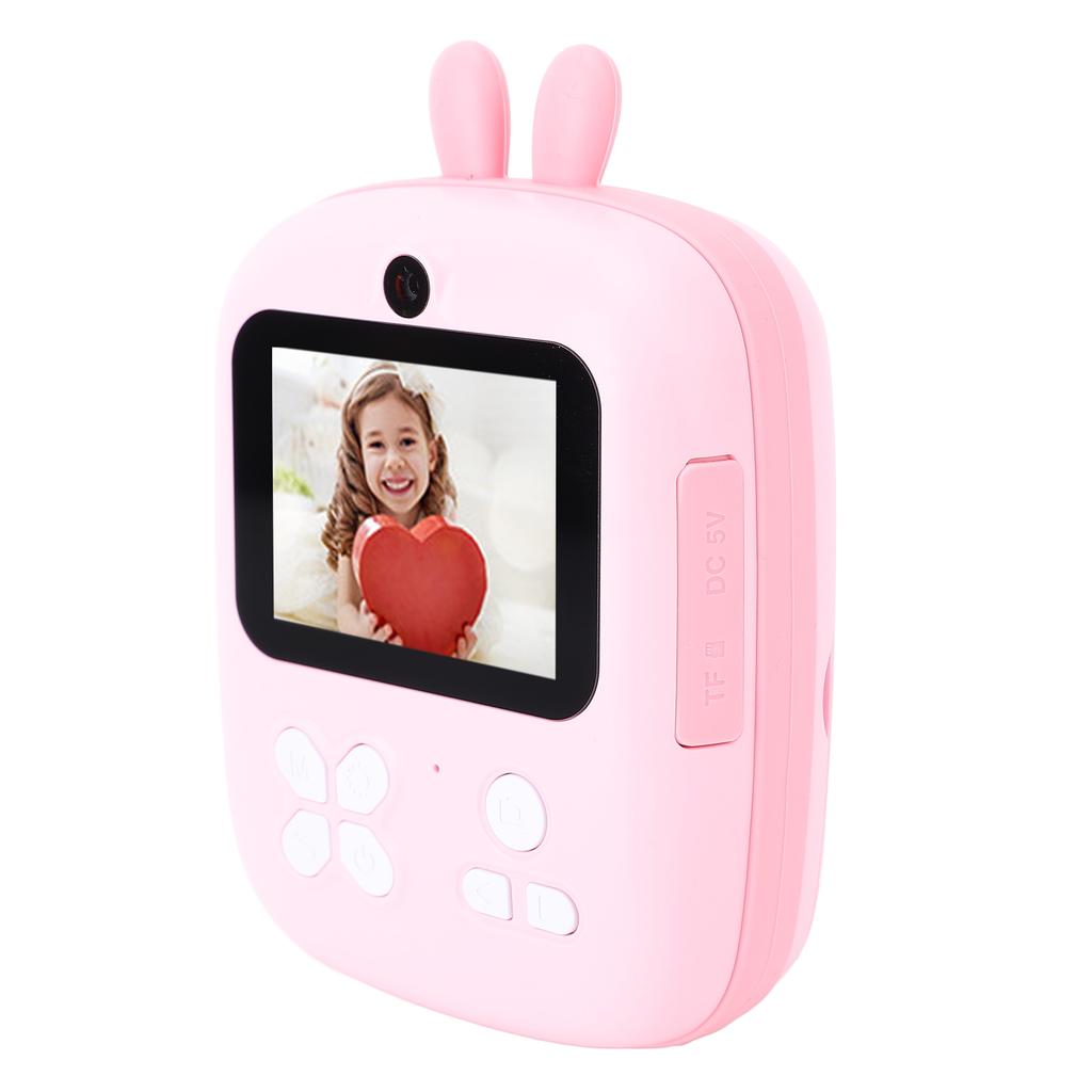 Kleine Druckkamera 1080P 80MP Mikro Tragbar 2 Kameras Sofortiger Schwarzweiß-Fotodruck Rosa
