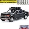 1/24 Ford F150 Off Road SUV Alloy Diecast Model Car Sound & Light Simulation Collectibles Hobby Birthday Gifts for Friend Pull Back