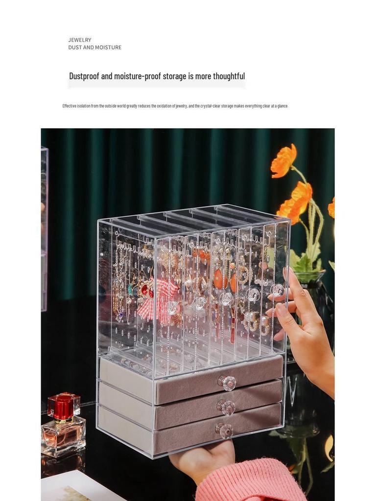 In Stock: Transparent Earring & Hair Accessory Storage Display Box