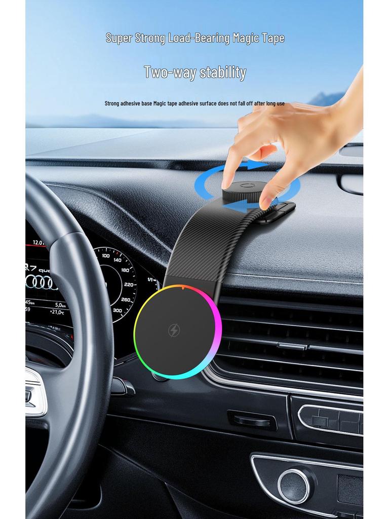 Bezprzewodowa ładowarka samochodowa MagSafe, szybkie ładowanie 15 W z magnetycznym uchwytem samochodowym i uchwytem do nawigacji.