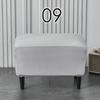 American Style Footstool Cover  Rectangle Elastic Ottoman Cover High Quality Velvet Furniture Protector Footrest Slipcover