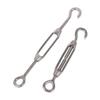 Logyues 50-Pack Turnbuckles, Eye Hooks, Rust-Resistant, High-Strength, for Rope Fastening and Tent Pitching, M4 Hook & Eye, 304 Stainless Steel, Silve