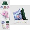 Xw2094-3 Green Plant Pattern Sun Protection Fishing Hat For Ladies