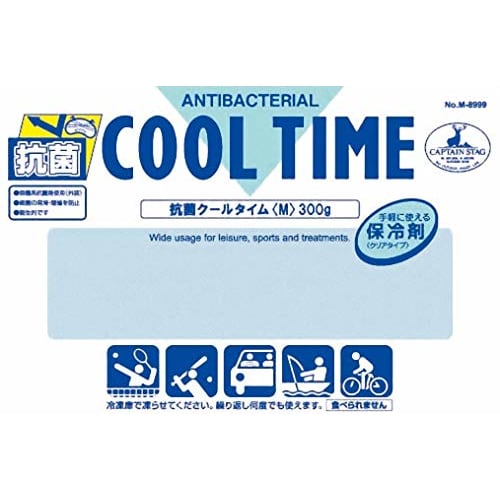 CAPTAIN STAG (CAPITÁN CIERVO) Agente Frío Antibacteriano Cool Time Efecto de Retención de Frío Aproximadamente 8-10 Horas Talla M 300g Juego de 2 UZ-13186