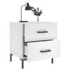 Nightstand White 40 x 35 x 47.5 cm Particleboard