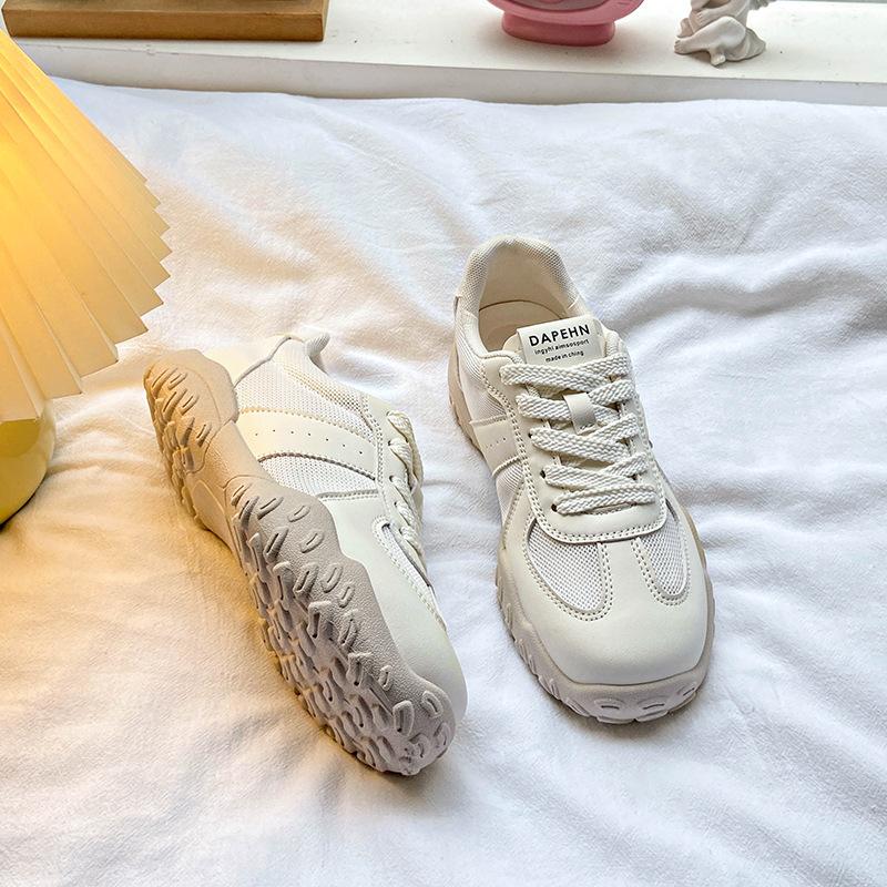Forrest Gump Shoes Women's 2025 New Summer Mesh Breathable Thick-soled German Training Sports Shoes Light Soft Sole Yellow Super Fire