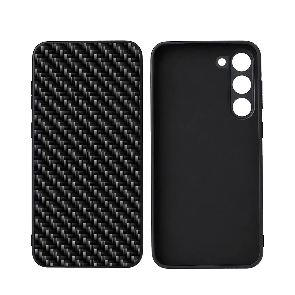 Motif fibre de carbone pour Samsung Galaxy S24 S23 Ultra S22 S21 Plus S20 Noir Coque de protection souple en silicone