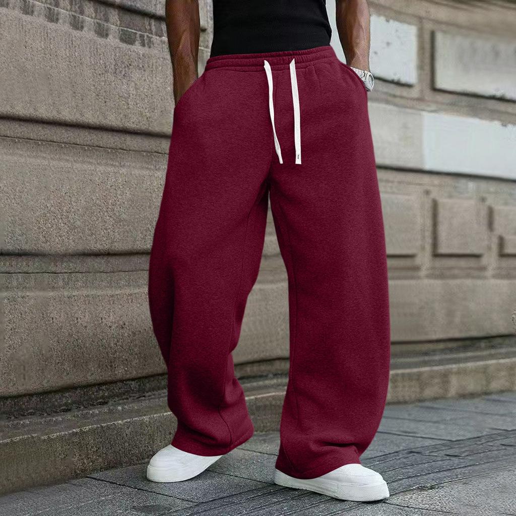 Men's Drawstring Sweatpants Loose Fit Casual Joggers for Everyday Wear