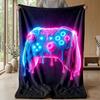 Neon Gaming Ausrüstung Thema Decke Leicht Warm Flanell Decke Dekorative Überwurfdecke für Hausdekoration