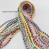 Corda di Cotone Intrecciata Tricolore 8mm: Tessitura Fatta a Mano DIY Decorazioni per Abbigliamento Etnico e Lacci per Scarpe