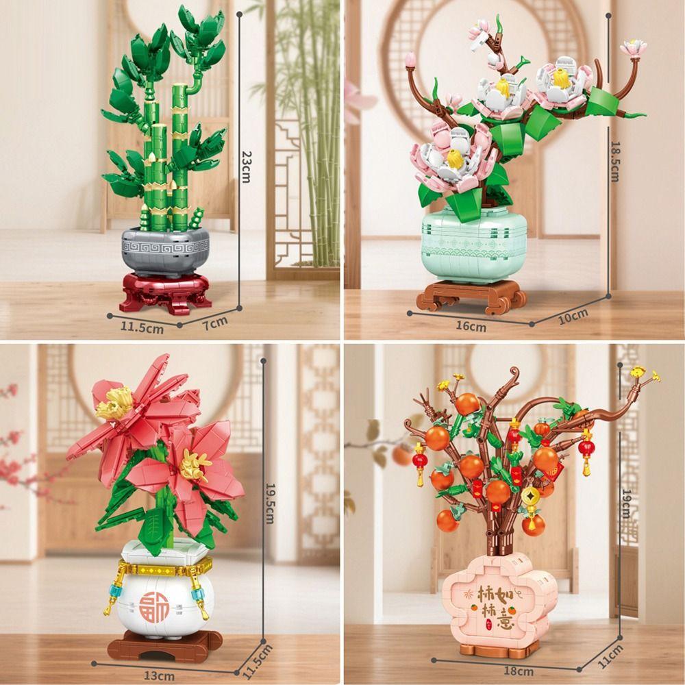 Plastic Bonsai Assembly Model Block DIY Plant Puzzle Blocks Toy  Toy