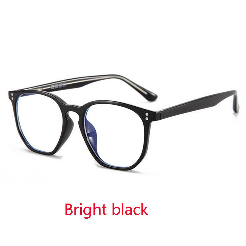 Polygon TR90 Anti Blue Light Myopia Spectacles Retro Rice Nail Frame Protective Eye Prescription Eyeglasses 0 -0.5 -0.75 To -6