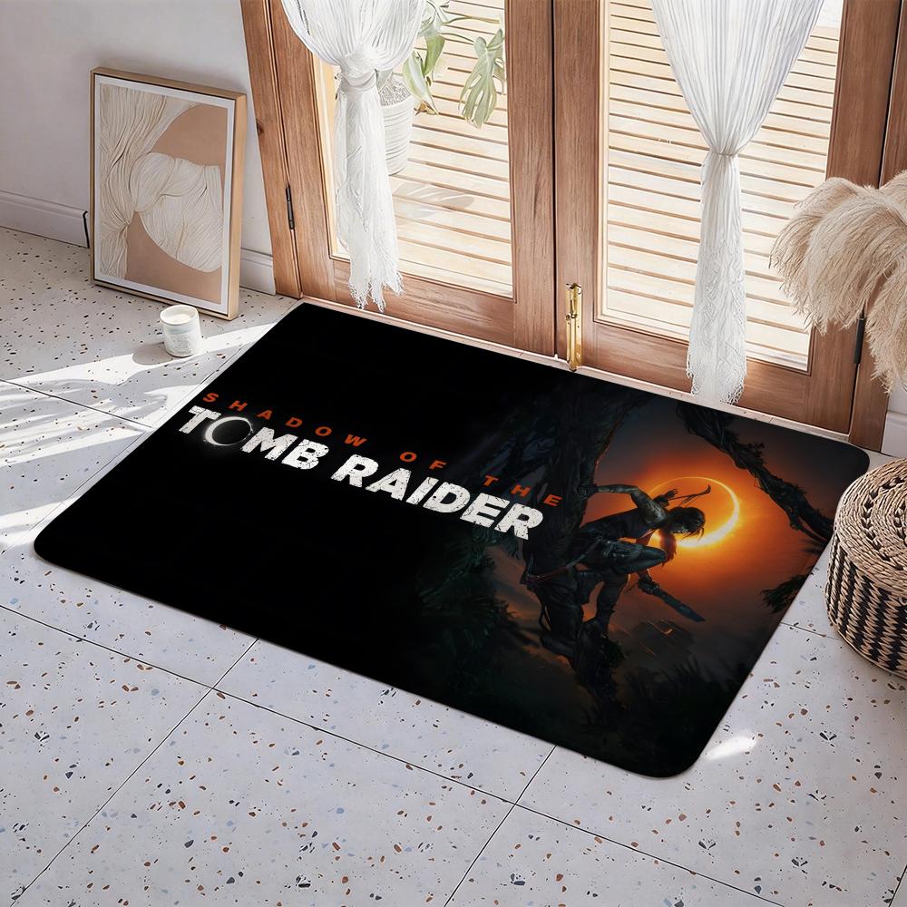 Game G Tomb Raider Floor Mat Eco Flannel Doormat Non Slip Odorless Indoor Floor Rug Soft Short Plush Home Mat