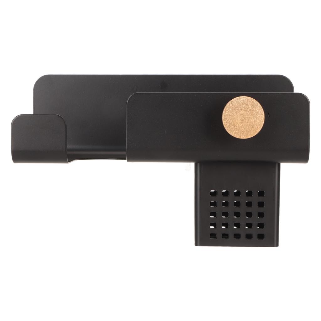 Hair Dryer Holder Punching Wall Mounted Space Saving Hair Dryer Rack with Storage Cup