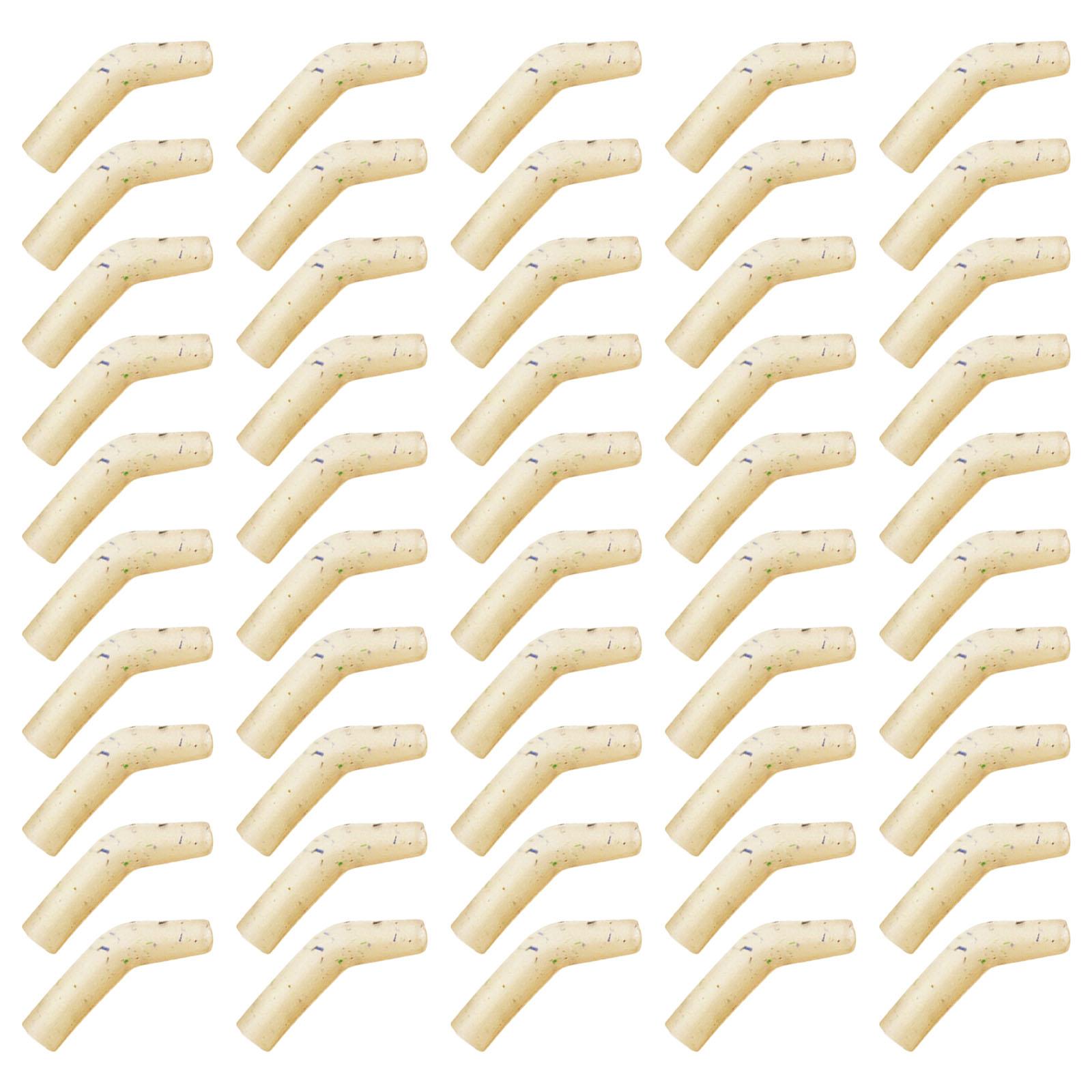 

50Pcs Bent Hook Aligner Carp Fishing Hair Rig Accessory Fishing Tackle Tool Fishing Line Aligner Hook Sleeve 1