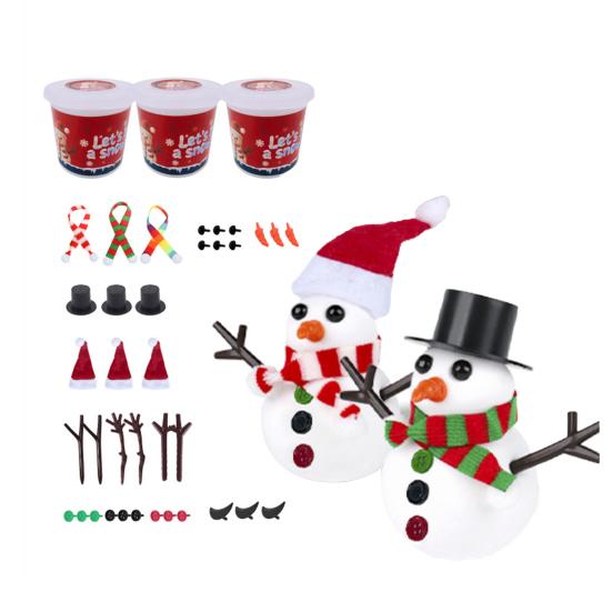 Build A Snowman Kit Air Dry Clay Snowman Christmas Crafts for Kids Ages 4-12 Fun Modeling Clay Snowman DIY Kit for Holiday Party Decor