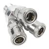 3 Way Quick Coupler Universal Type Male Thread Swivel Air Compressor Fittings G1 2