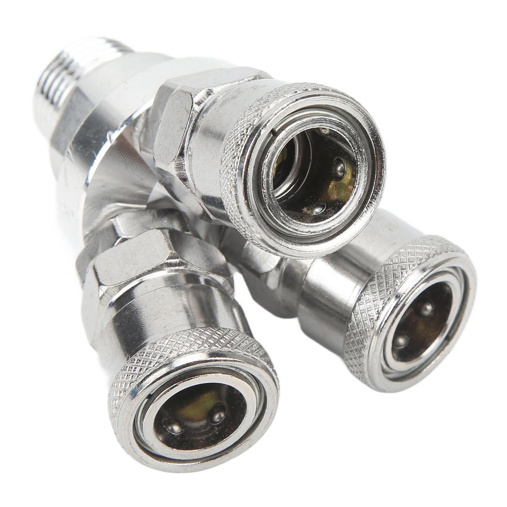 3 Way Quick Coupler Universal Type Male Thread Swivel Air Compressor Fittings G1 2