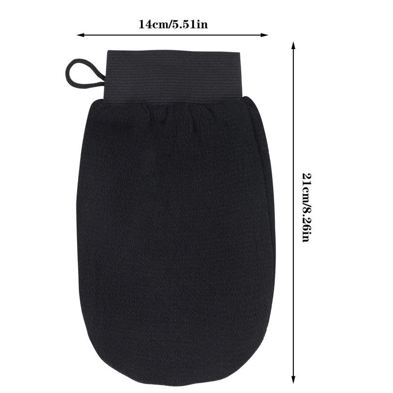 Frosted Exfoliating Gloves Back Frosted Dead Skin Facial Massage Gloves Durable Black Deep Cleaning Towels Shower