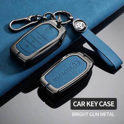 Car Remote Key Case Cover Bag For Corolla Cross Yaris Sienna Venza Harrier Hilux Land Cruiser Alphard Keyring Accessories
