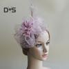 Feather Mesh Decorative Top Hat Headband Party Hair Accessories Women Flower Decor Dot Print Headpiece