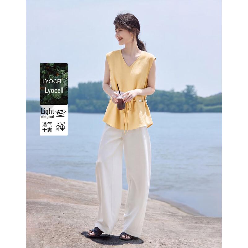 Women s Lyocell V-Neck Sleeveless Blouse M