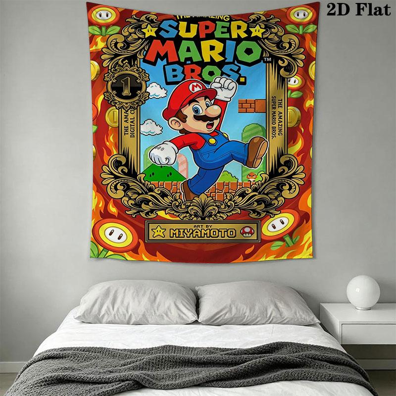 Race Mario Kart Wall Hanging Printed Fabric Blanket Decorative Tapestries for Bedroom Living Room Home Decor