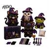 Fabric Sewing Kit Halloween Friends Patchwork Kit Animal DIY Make 4 Beginner