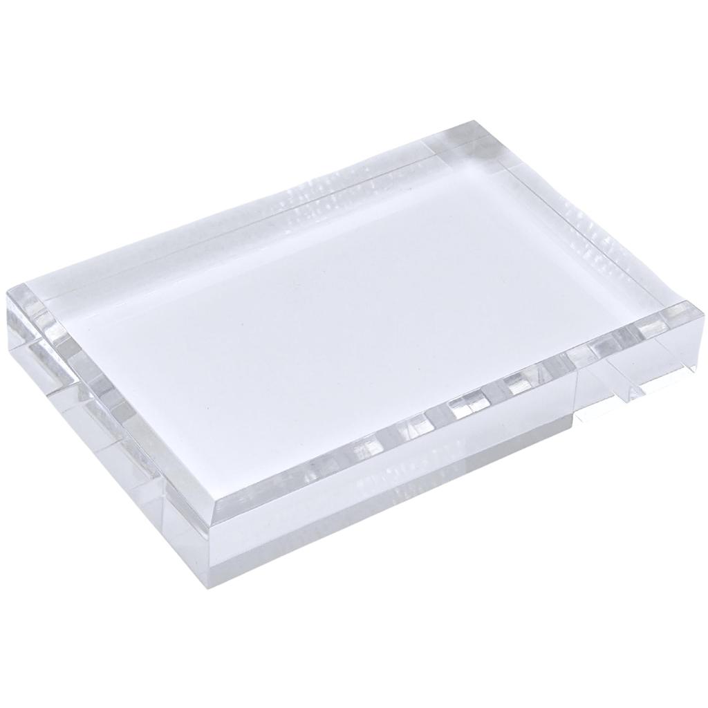 Tsukushi Science Acrylic Block, 150 X 100 X 25mm, Beveled Base, Cube, Display Stand, Square, Clear, Display Base, E150-100-25*1
