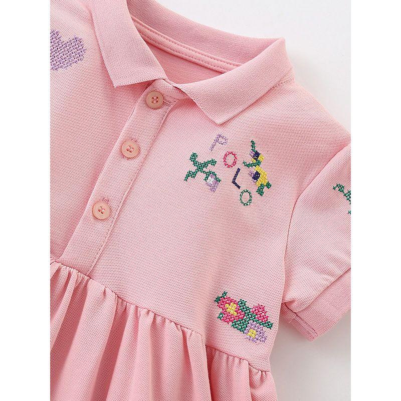 Cross-Border Malwee Girls' Dress Summer New Short-Sleeved European and American Style Fashionable Little Girl Princess Dress