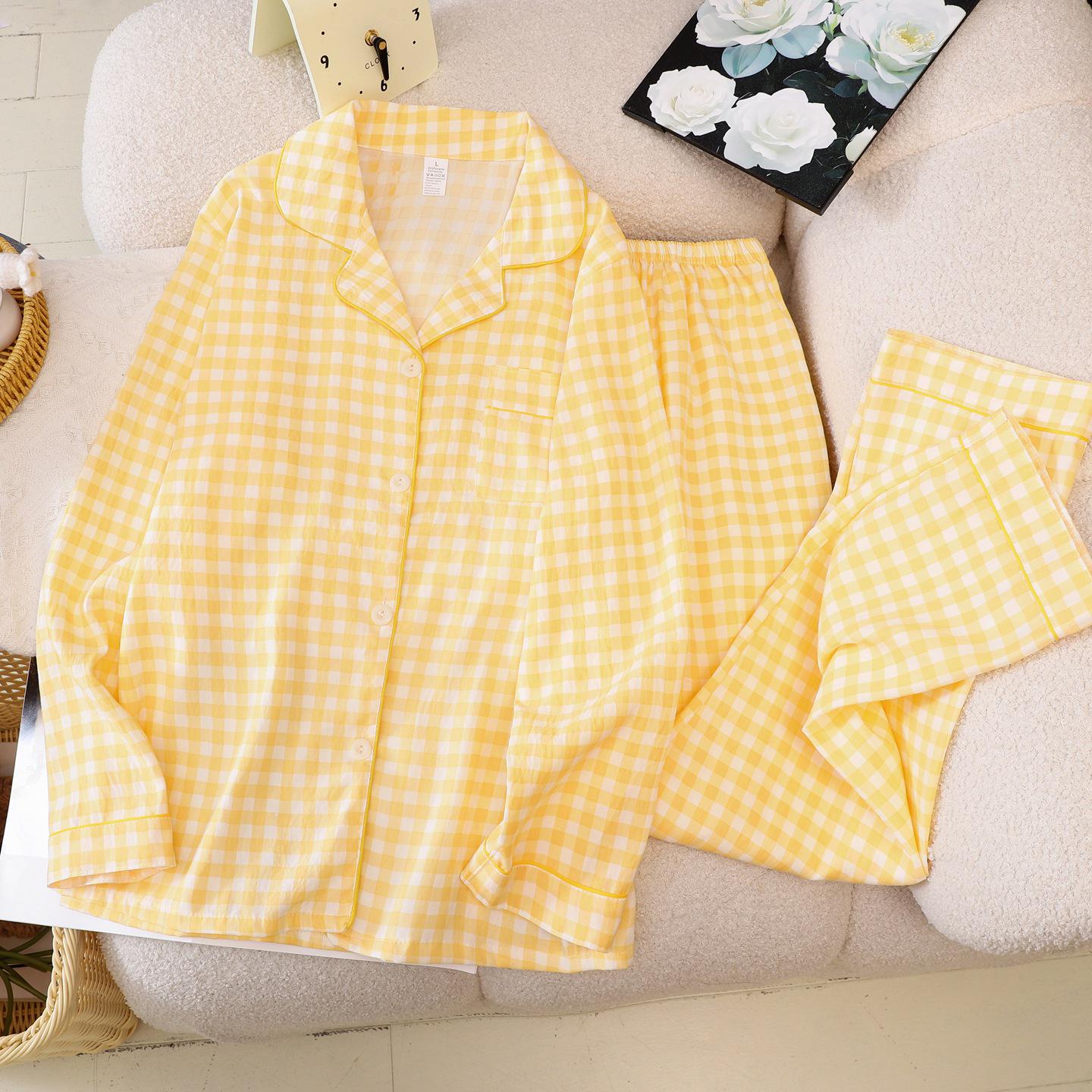 

2025 Spring/Autumn Cute Cloud Cotton Pajama Set for Girls - Long Sleeve & Pants, Wearable Outdoors XL (for 120-140 jin)
