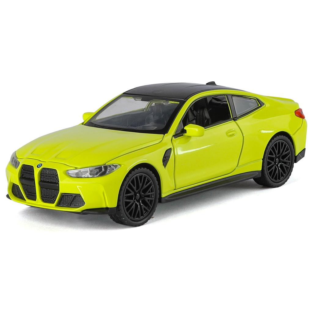 1/32 BMW M4 G82 Coupe Model Mașină Sport din Aliaj Vehicul Metalic Turnat sub Presiune Model Mașină Simulare Sunet și Lumină Colecție Jucărie pentru Copii Cadou