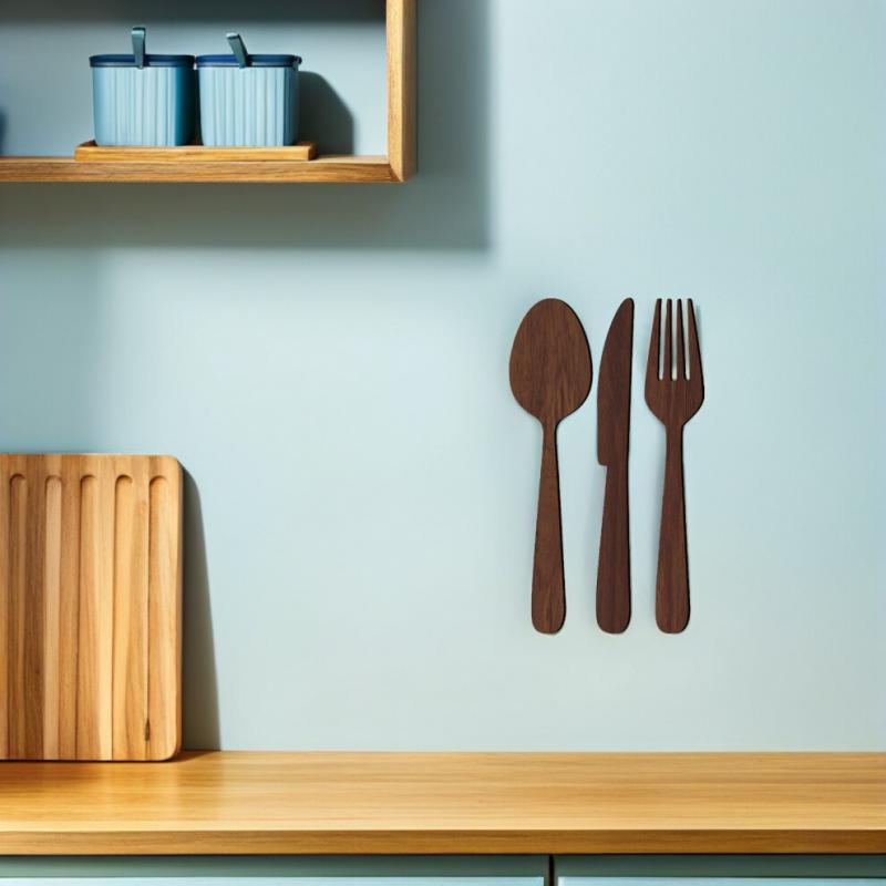 1Sets Rustikale Küchen-Wandkunst Aus Holz In Für Zuhause