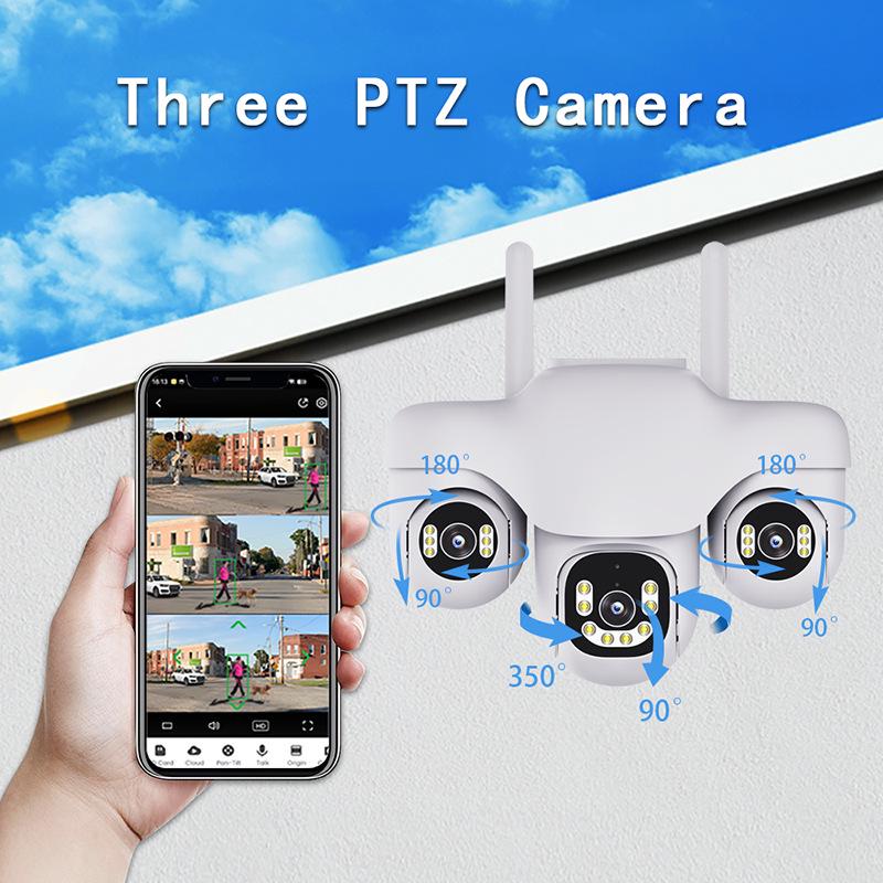 V380 Tri-Lens Wireless 4G WiFi Security Camera, Indoor/Outdoor, 6MP