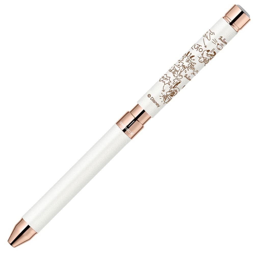 Zebra Sharbo X Disney Leather Multi-Function Pen, White Barrel, SB36-DS-LW