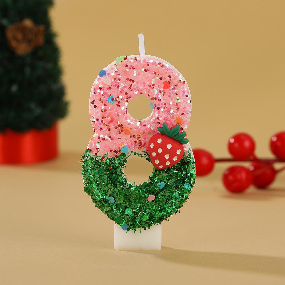 Charming Strawberry-Shaped Birthday Cake Candles for Creative Party Decor